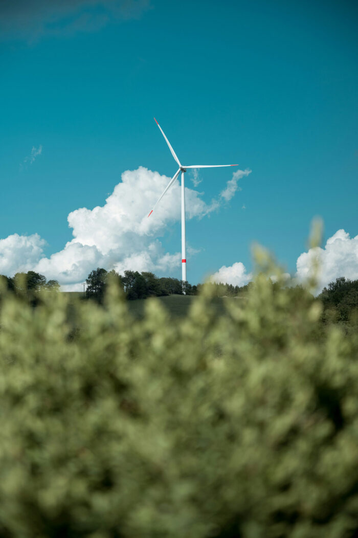 Windmil in a field